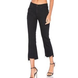 MOTHER Black Ankle Cropped Jeans